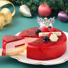 【クリスマス】優雅な香りと優しい口どけのフランボワーズとバニラのムースケーキ
