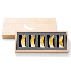 箸置 ‐ 月 - 金箔 - 5ヶ入