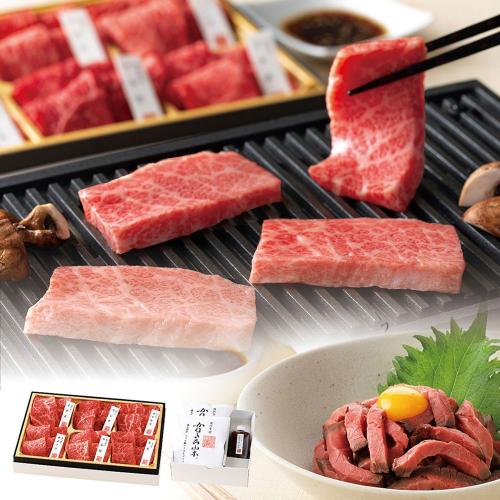 【父の日】赤身焼肉6種とユッケ風ローストビーフ