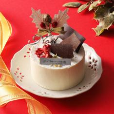 【クリスマス】ホワイトクリスマスを彩る純白の白金フロマージュショート クリスマス3号