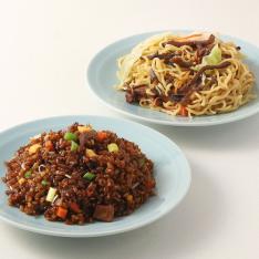 上海焼きそば&黒醤油チャーハン