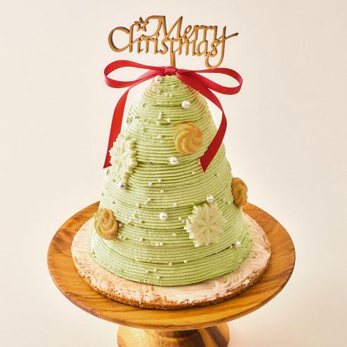【クリスマス】ピスタチオショコラのクリスマスツリーケーキ