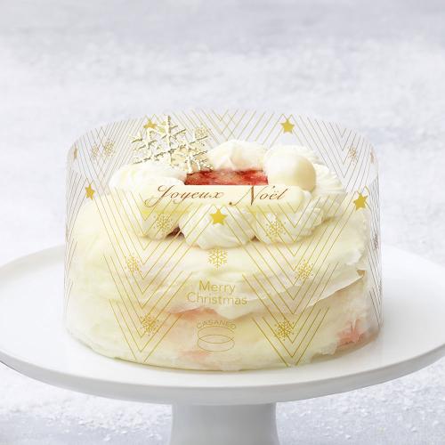 【クリスマス】ミルクリーム ごろごろ果肉のベリーベリー＜ホワイトクリスマス＞ 12cm