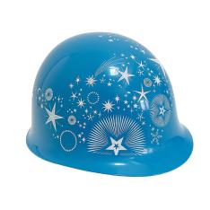 飾れる防災ヘルメット STAR WHITE スターブルー