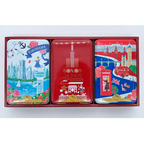 ヴォヤージュサブレ3缶入<YOKOHAMA缶・日本缶・ロンドン缶>