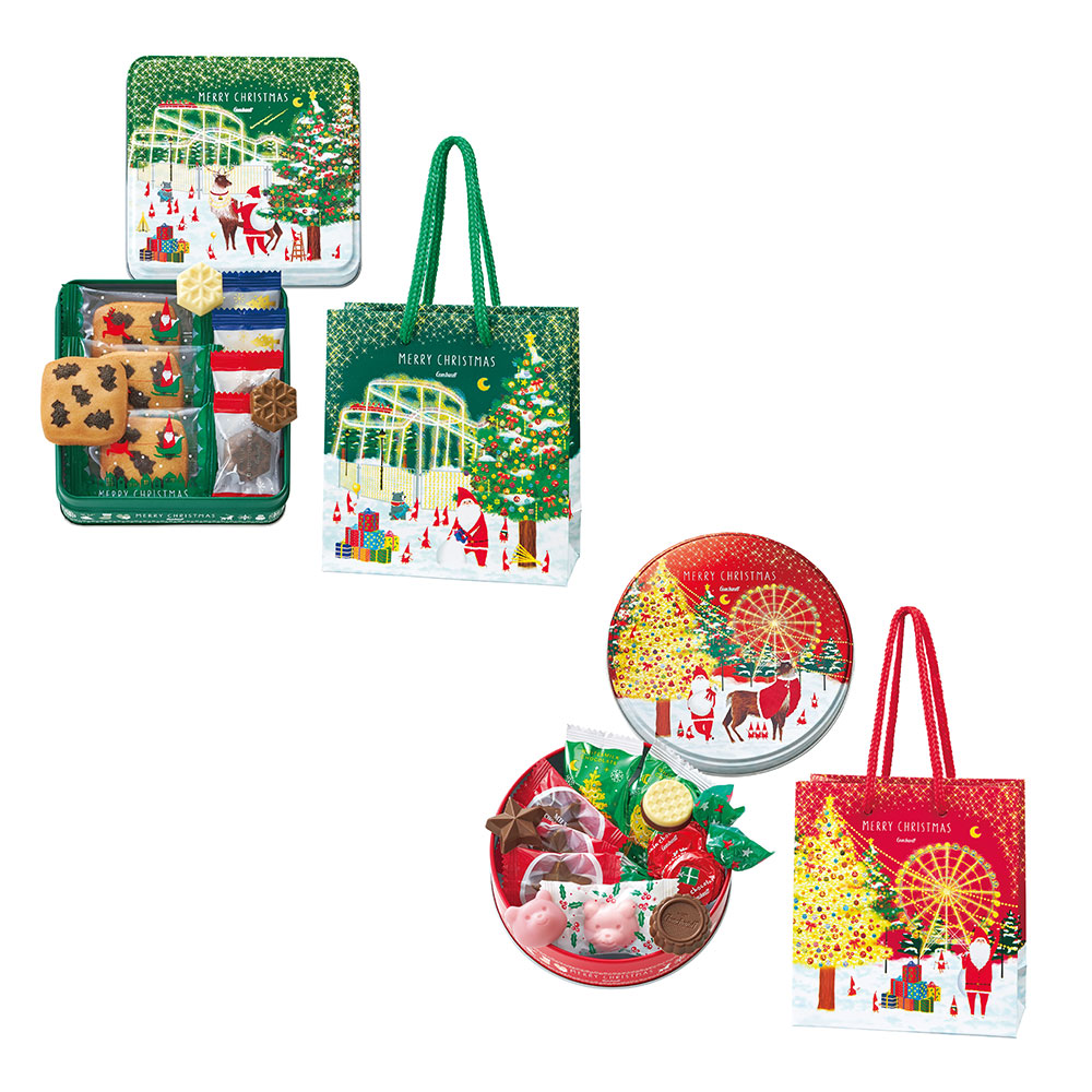 ぺこりぃさま専用　リメイク缶　クリスマスプレート クリスマスの街並み クリスマス4缶セット | 商品詳細 | 高島屋オンラインストア