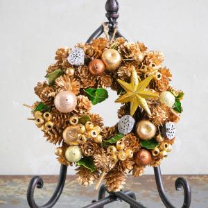 ラグジュアリークリスマススワッグ／冬の華やぐ大人のクリスマスリース