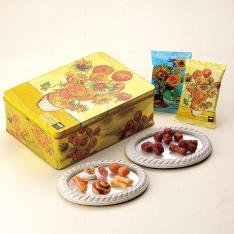 【母の日】かりんとミュージアム ゴッホ 「ひまわり」L缶