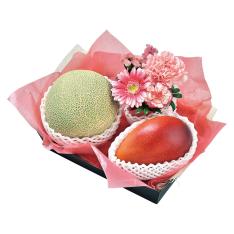 【母の日】国産マンゴーとメロン・フラワーギフト