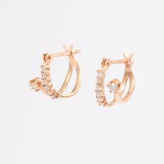 K10PGダイヤツインエタニティピアス