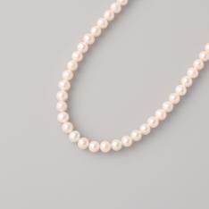 淡水パール7mmセミロングネックレス