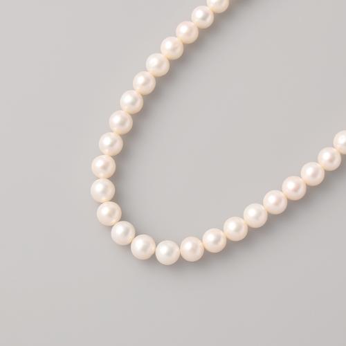 淡水パール8mmセミロングネックレス
