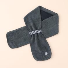 冷んやりシート付今治タオルマフラー  ダークグレー（ウッド）