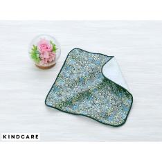 【敬老の日】ギフトコルクドームプリザーブドフラワー「ブルー」＆＜KINDCARE＞リバティプリントハンカチ ブルー