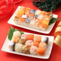 ＜味燦舞（あじざんまい）＞華やかてまり寿司と華やかモザイク寿司のセット