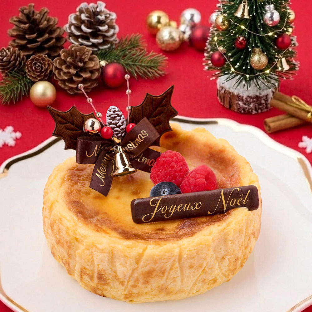【クリスマス】Xmasバスクチーズケーキ（4号）