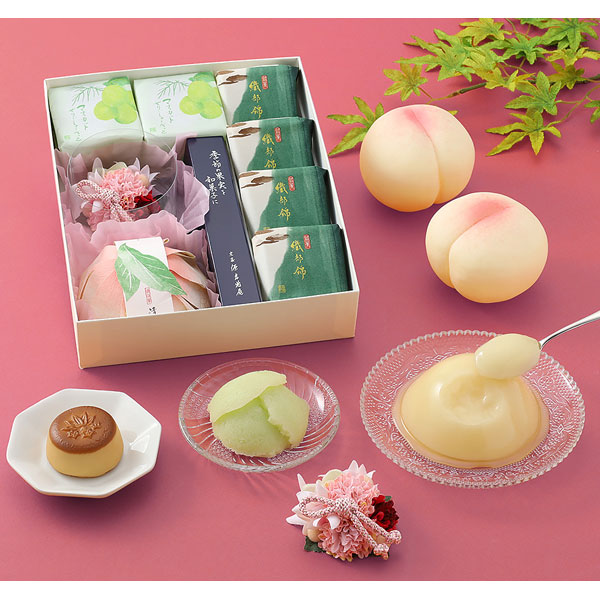 【敬老の日】和菓子詰合せ（花飾り付）（敬老の日掛け紙付）