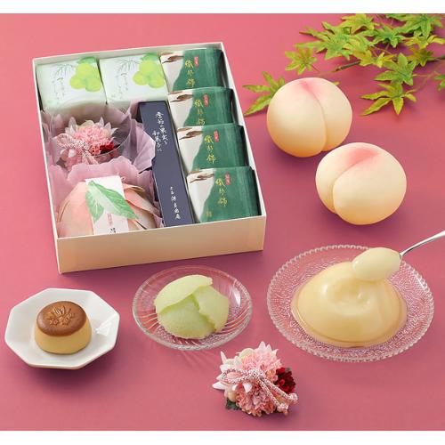 【敬老の日】和菓子詰合せ（花飾り付）（敬老の日掛け紙付）