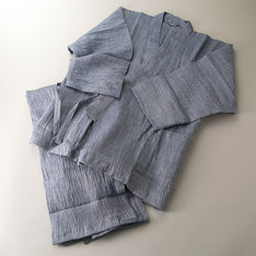 近江ちぢみ 作務衣 M→L