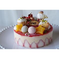 岡山県産いちごのミルクティーアイスケーキ