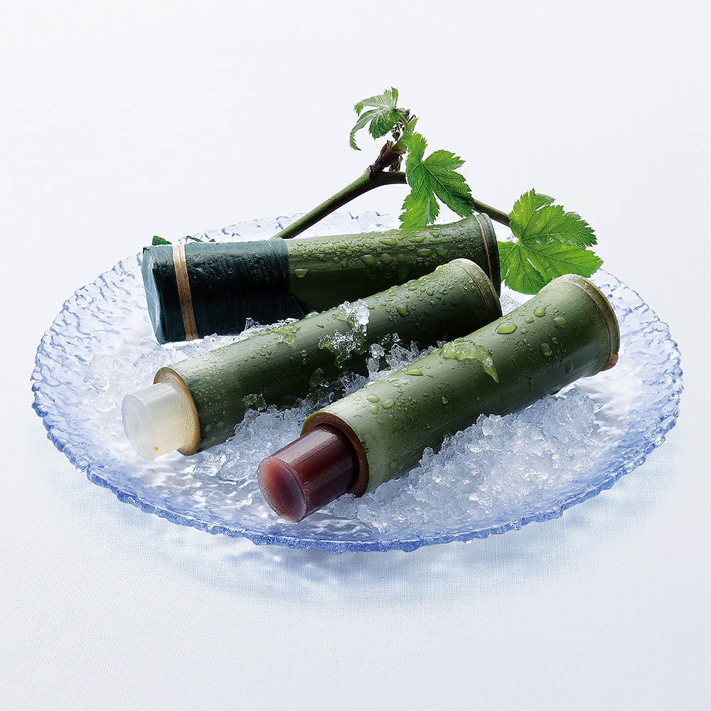 竹筒入り水羊羹 夏の和菓子 青竹の香りも清々しい 上品な夏限定の贈り物