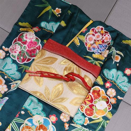 お仕立上り　振袖6点セット（グリーン）