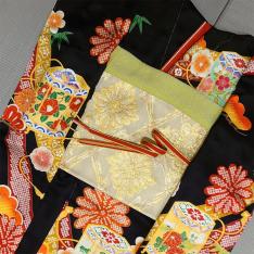 お仕立上り　振袖6点セット（黒）