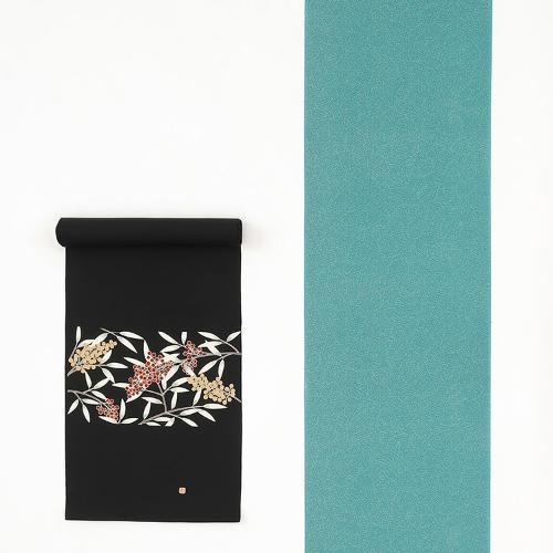 小紋・染なごや帯セット グリーン（表地）