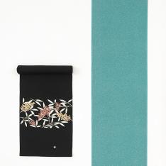 小紋・染なごや帯セット グリーン（表地）