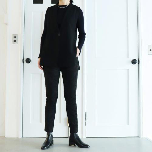 スエード調ダウンパンツ　ブラック　S→LL