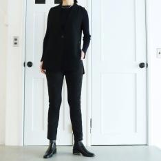 スエード調ダウンパンツ　ブラック　S→LL