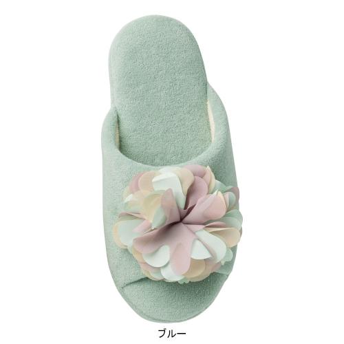 フラワーモチーフスリッパ　L