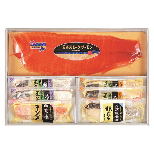 スモークサーモンと漬魚詰合せ