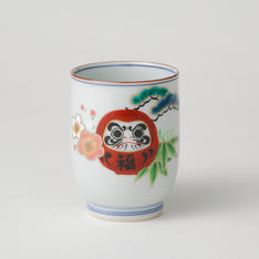 陶峰窯 だるま松竹梅 湯呑