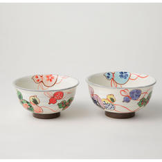 陶あん窯 四季彩六瓢 組飯碗