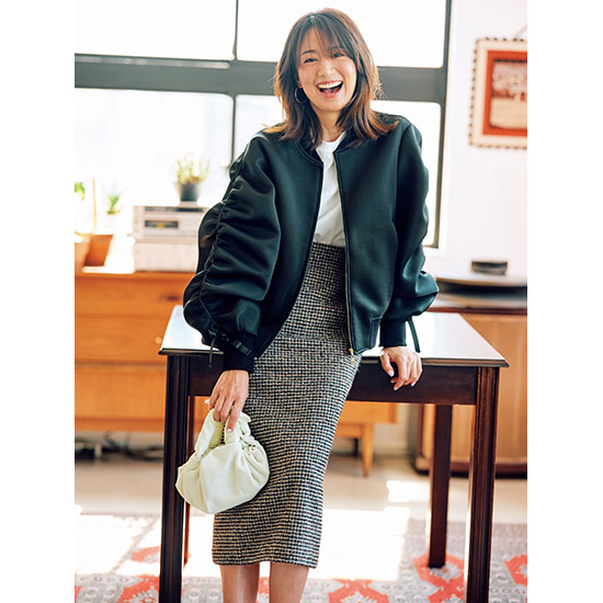 ギャザースリーブブルゾン