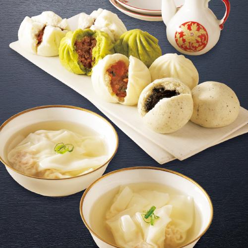 4種中華まんとえび入りワンタン