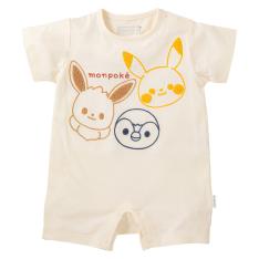 モンポケ さがら刺しゅう半袖ロンパース 70→80