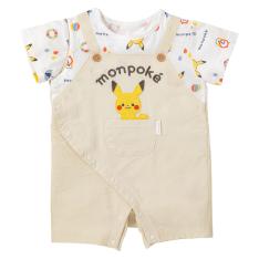 モンポケ サロペット型半袖ロンパース 70→80