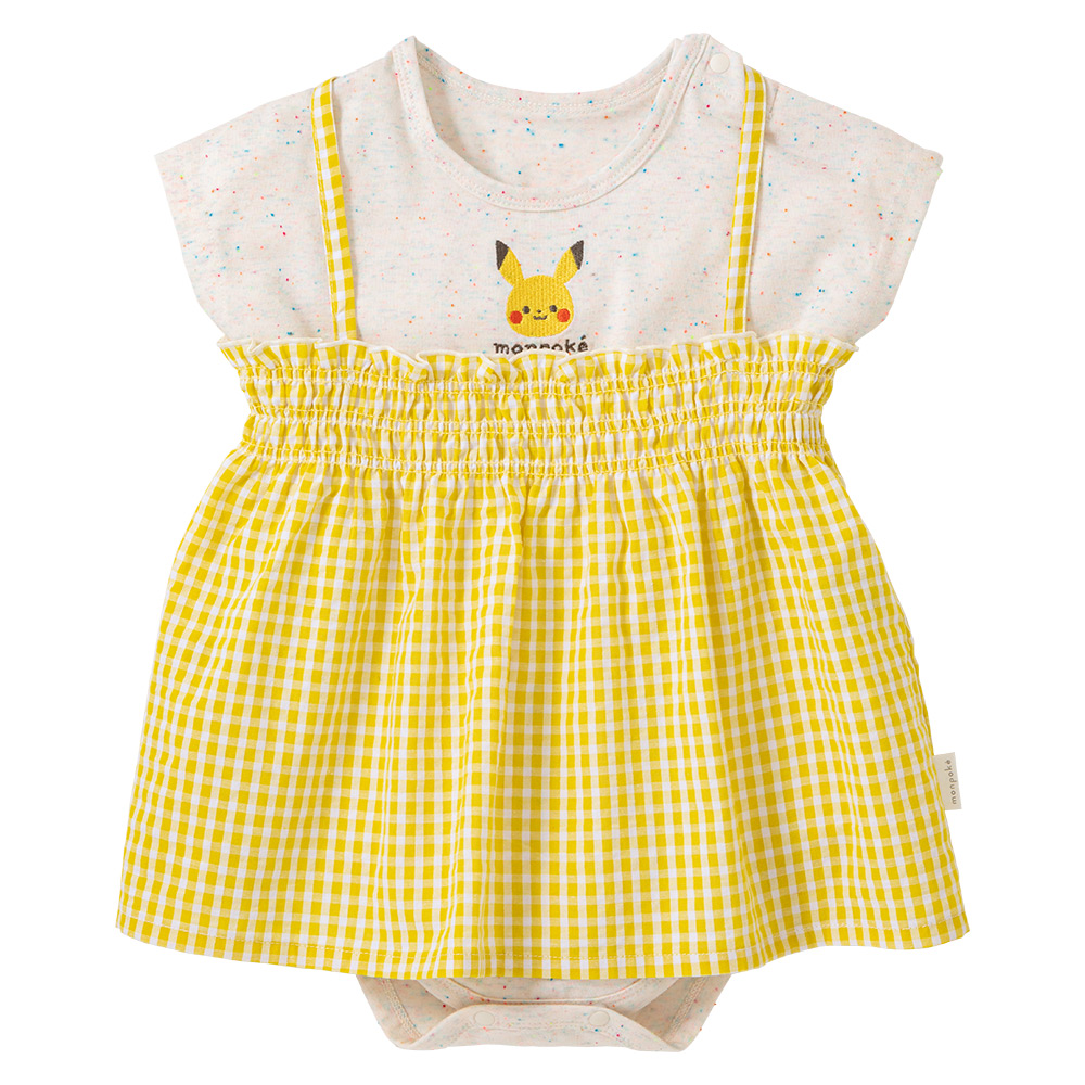 モンポケ キャミワンピ付き半袖ロンパース 70→80