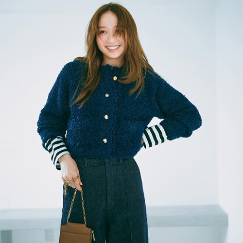 ファンシーヤーンニットジャケット