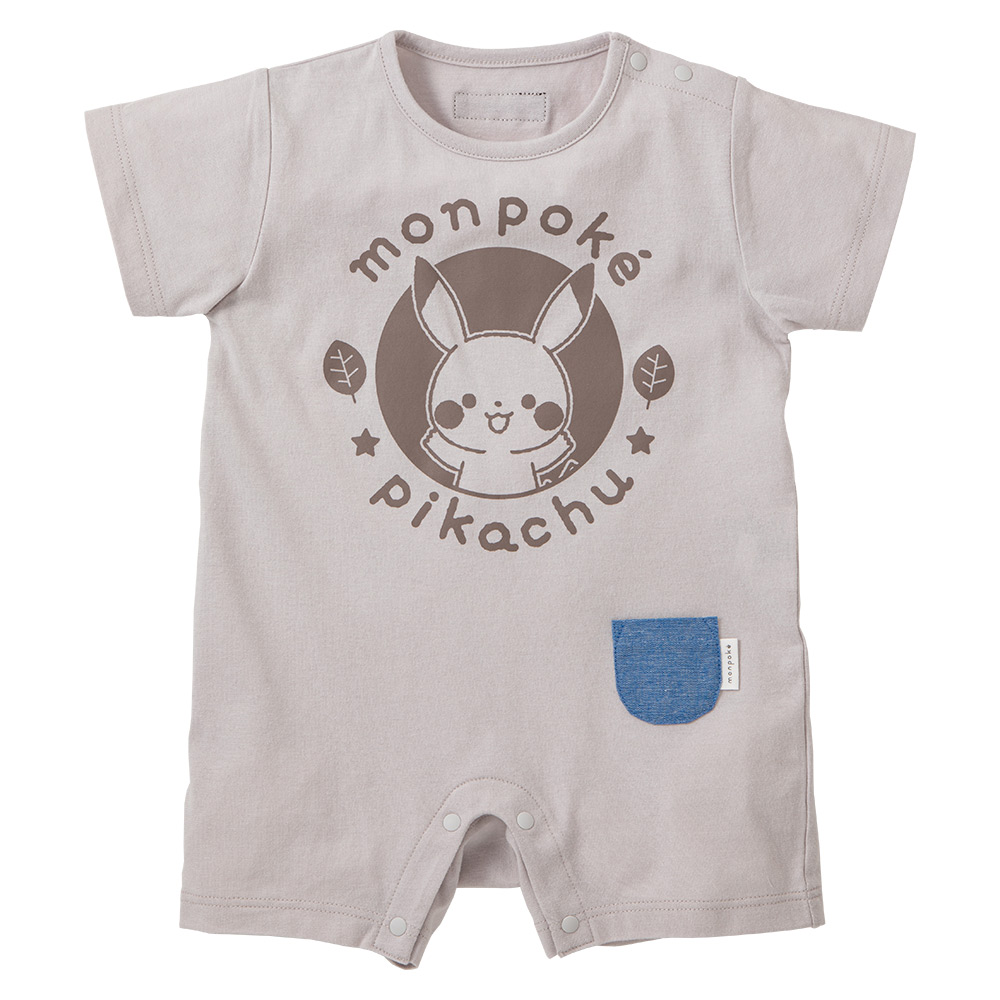 モンポケ カジュアル半袖ロンパース 70→80