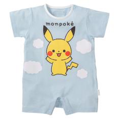 モンポケ 青空ピカチュウ半袖ロンパース 70→80