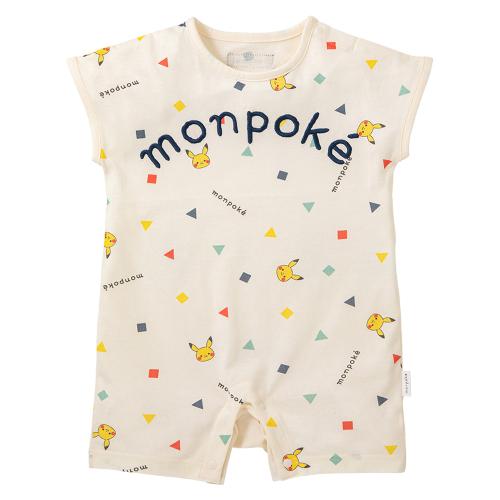 モンポケ おしりピカチュウ半袖ロンパース 70→80