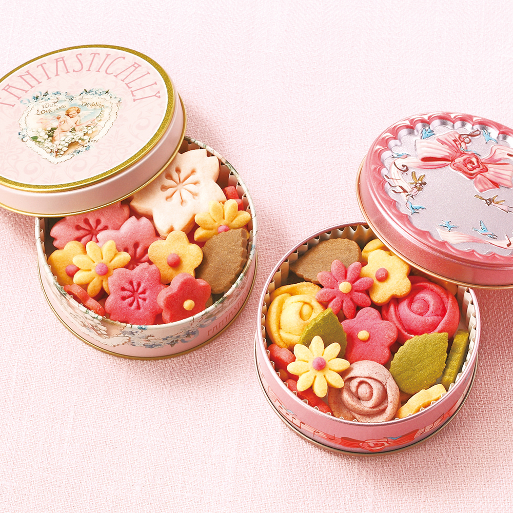 〈atelierA〉お花のクッキー缶