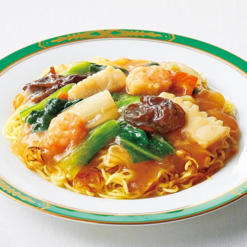 〈剣閣〉海鮮あんかけ焼きそば（しょうゆ味）