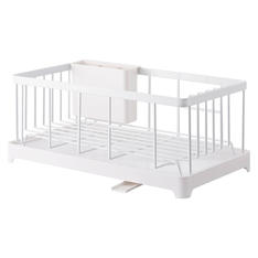 ＜tower＞水切りワイヤーバスケットタワー　ホワイト