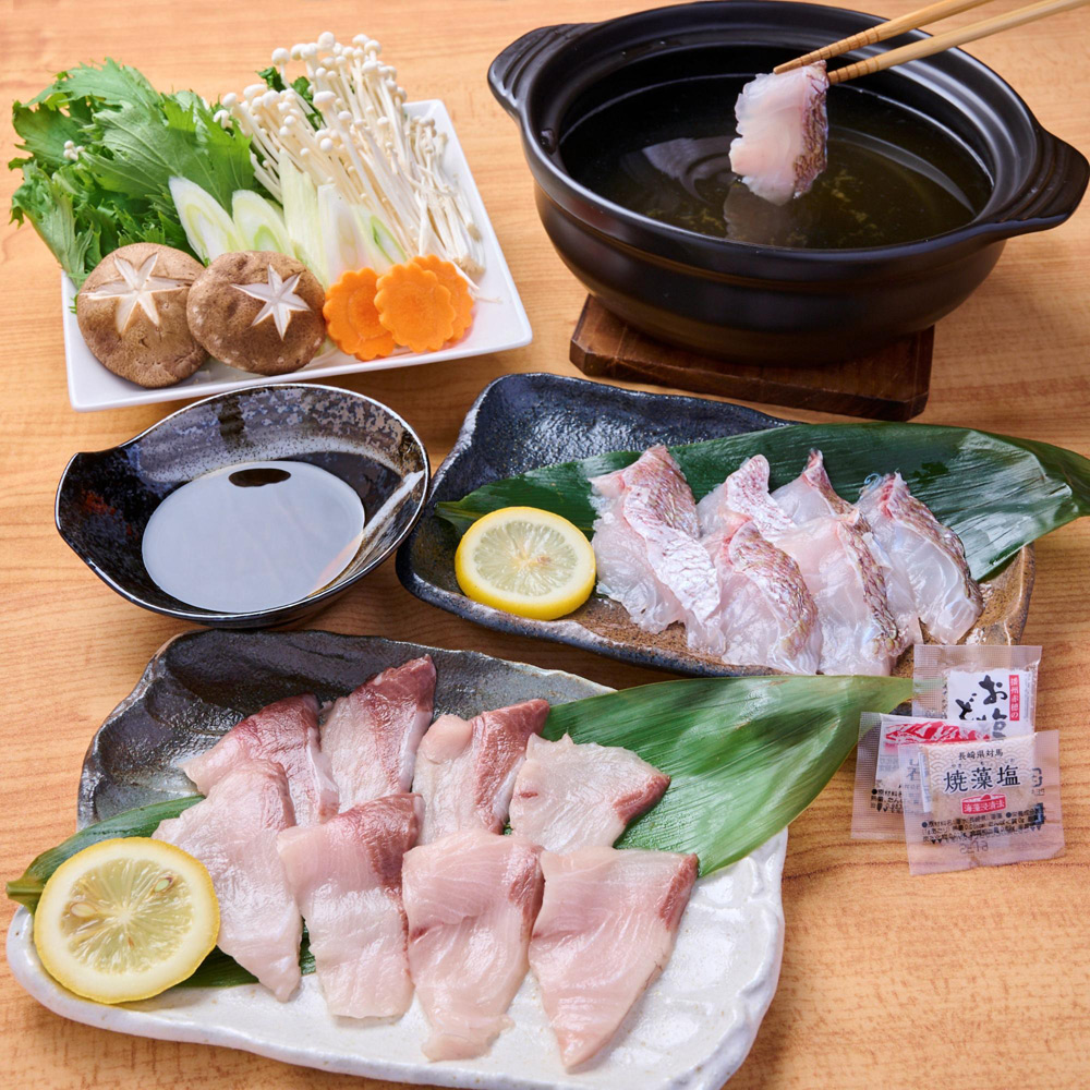 鯛しゃぶ、ぶりしゃぶ食べ比べセット
