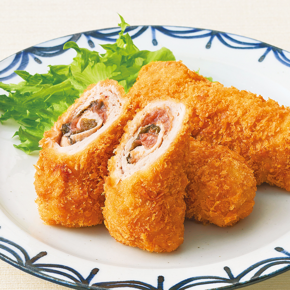 〈とんかつ　かつ喜〉梅しそ手巻きヒレかつ