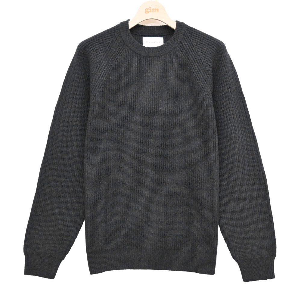 メンズ 7Gラムナイロン片畦ラグランクルー　M→L